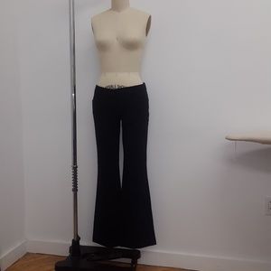 Express Stylist cut flare leg black work pant